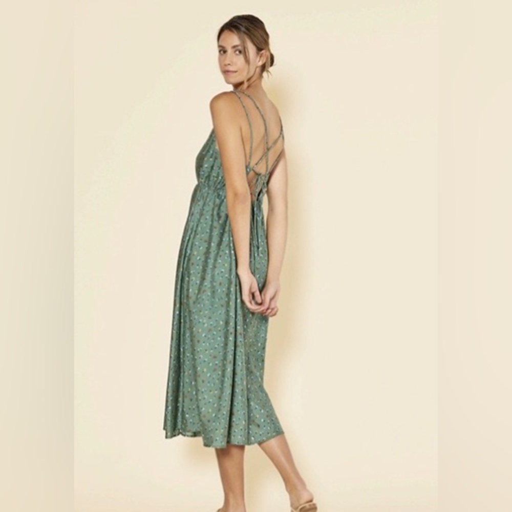 Outerknown La Luna Cami Dress in Jade Carnation